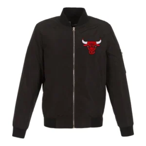 Chicago Bulls JH Design Lightweight Nylon Bomber Jacket