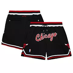Men's Mitchell & Ness Black Chicago Bulls Authentic NBA x Just Don Mesh Shorts